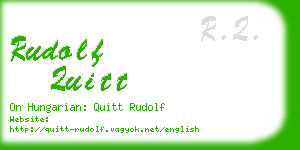 rudolf quitt business card